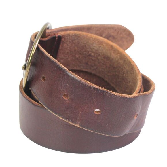 Treasure & Bond BROWN REAL LEATHER 1 3/8"Wd CASUAL DRESS WOMEN'S BELT Sz S (B47 - Picture 3 of 12